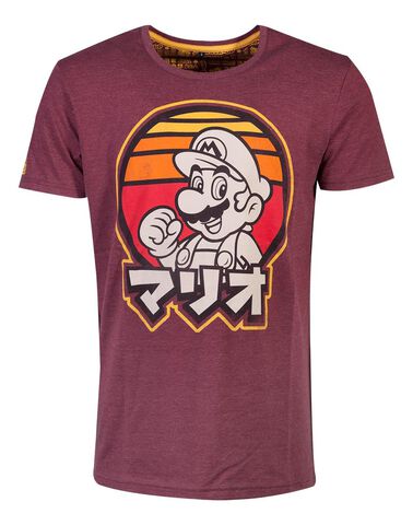 T-shirt - Nintendo - Mario Rétro Style Japonais - Taille L